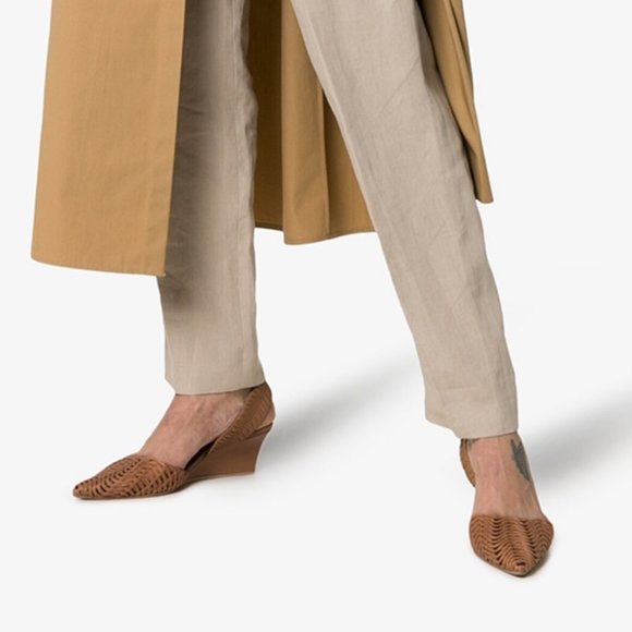 Stella McCartney Black Woven Slingback Wedges NWBX - Picture 13 of 13